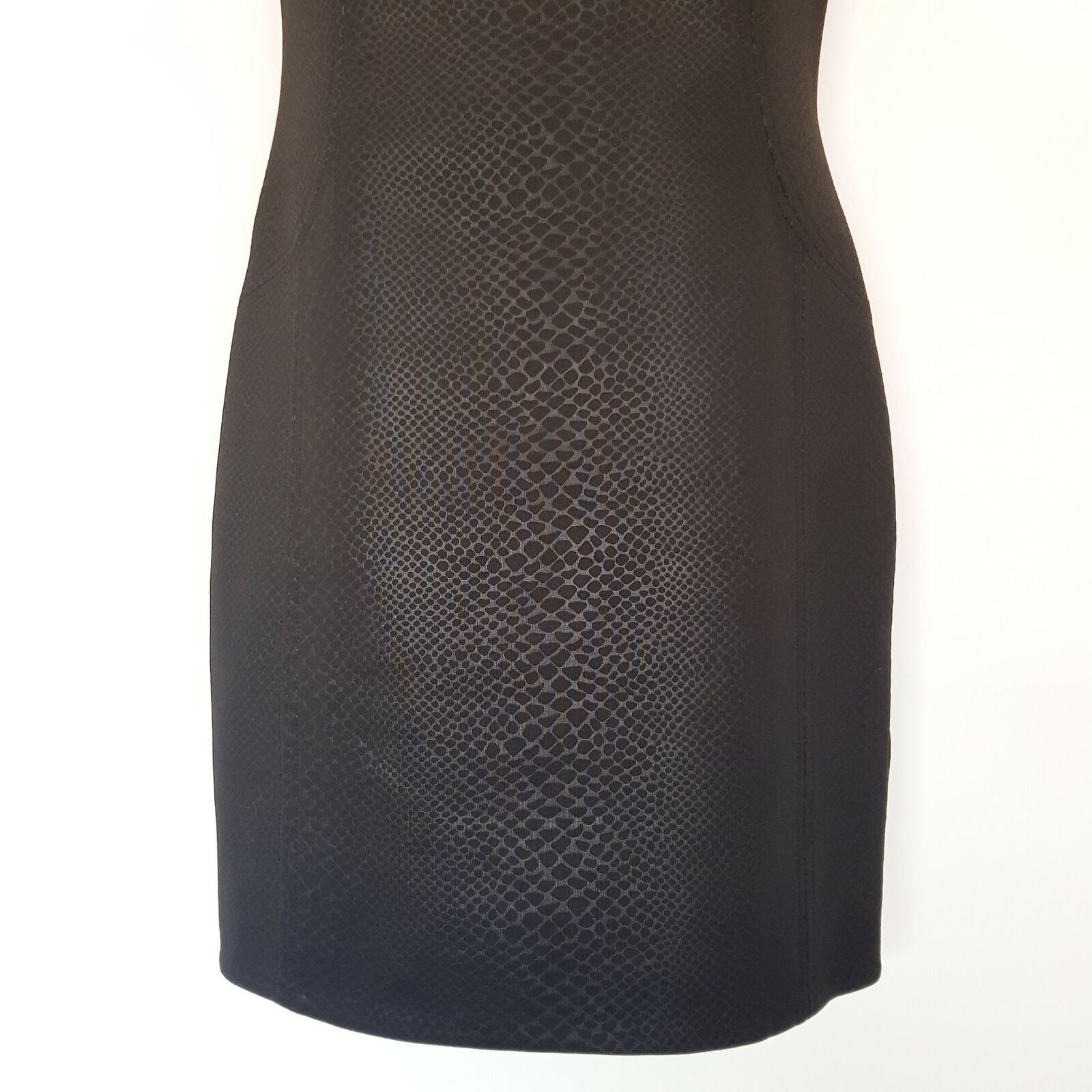 BARDOT Bodycon Formal Black Dress Wide Sleeves Back Zipper Corporate Work Wear
