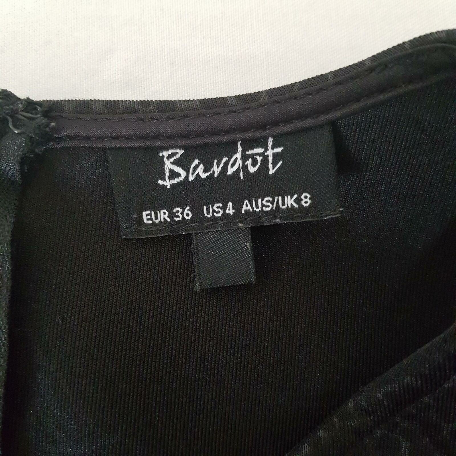BARDOT Bodycon Formal Black Dress Wide Sleeves Back Zipper Corporate Work Wear