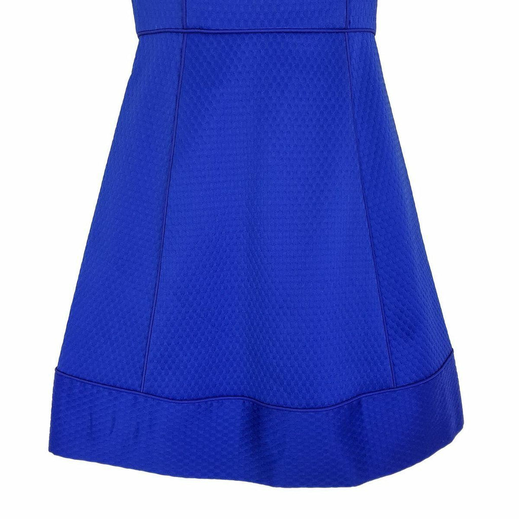 FOREVER NEW Tia Short Sleeve Textured Palace Blue Party Work Dress A-Line NWT