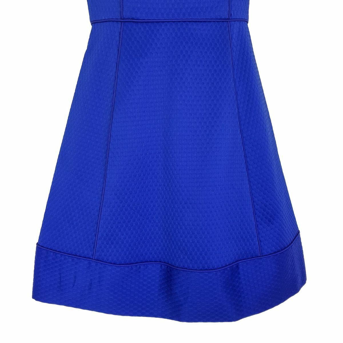 FOREVER NEW Tia Short Sleeve Textured Palace Blue Party Work Dress A-Line NWT
