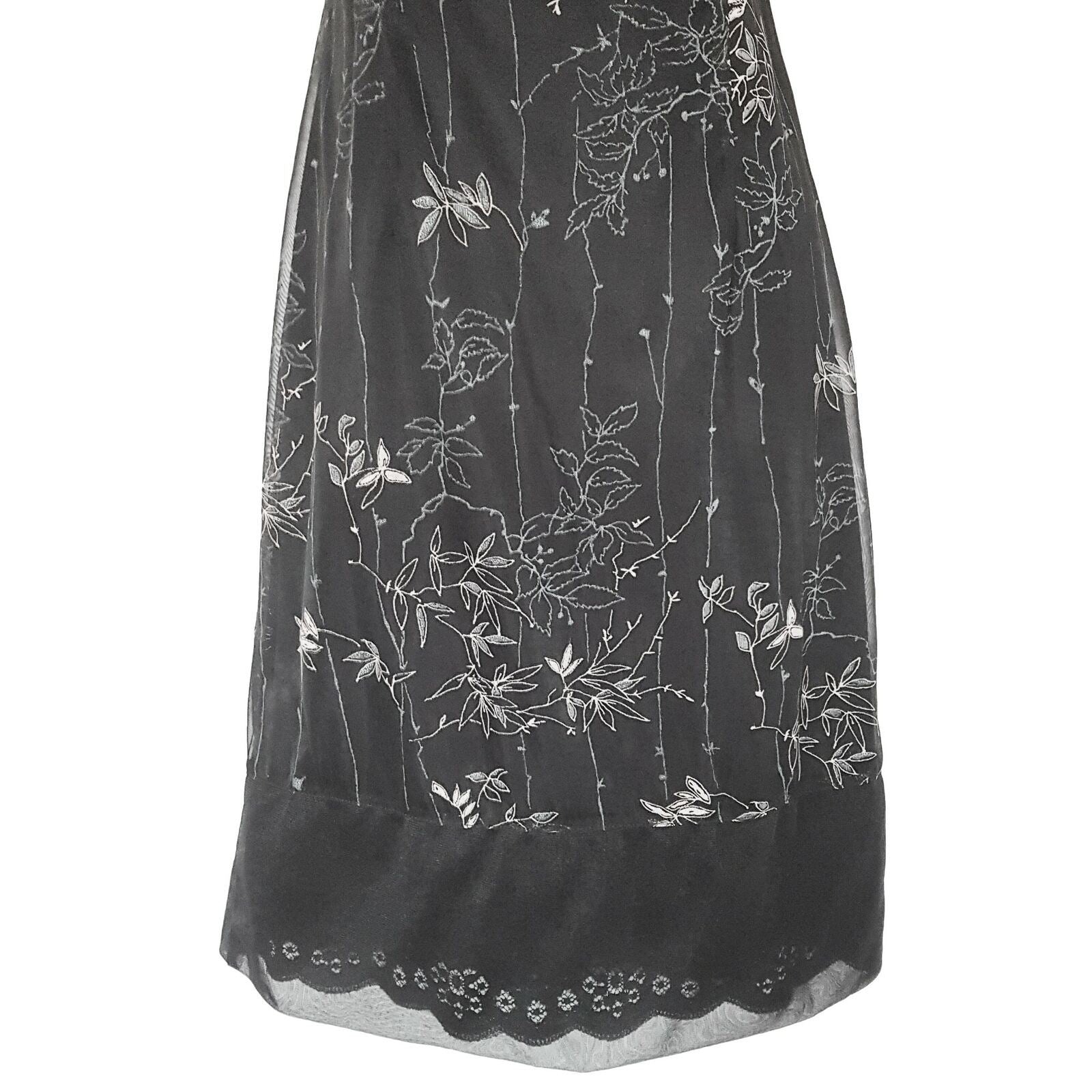 SEDUCE Women's Lace Mesh Black Formal Long Midi Dress Cocktail Party Sleeveless