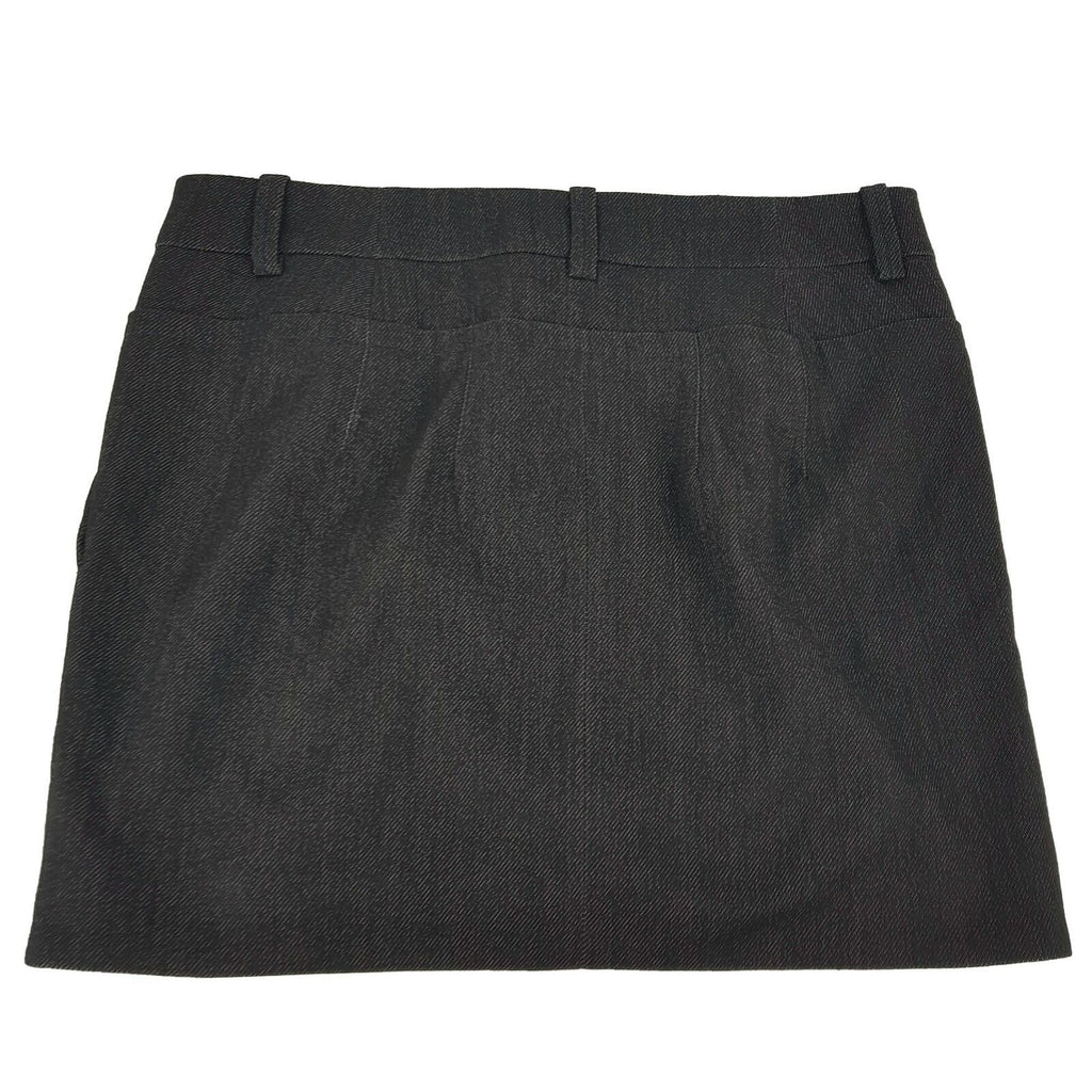 COUNTRY ROAD Casual Black Flecked Ladies Winter Mini Pleated Skirt Zip Fly Sz 14