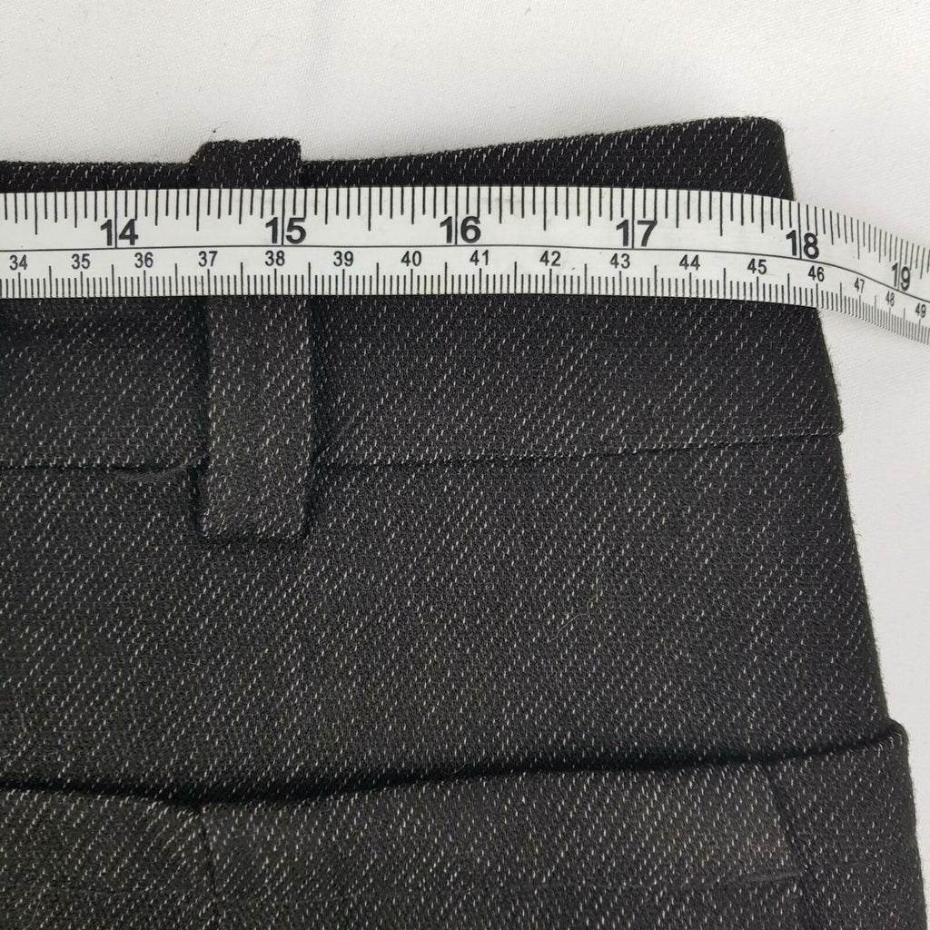 COUNTRY ROAD Casual Black Flecked Ladies Winter Mini Pleated Skirt Zip Fly Sz 14