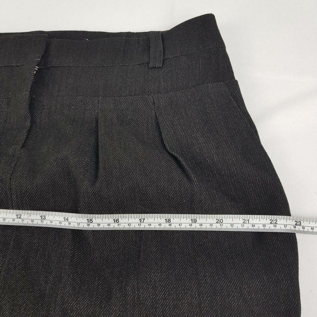 COUNTRY ROAD Casual Black Flecked Ladies Winter Mini Pleated Skirt Zip Fly Sz 14