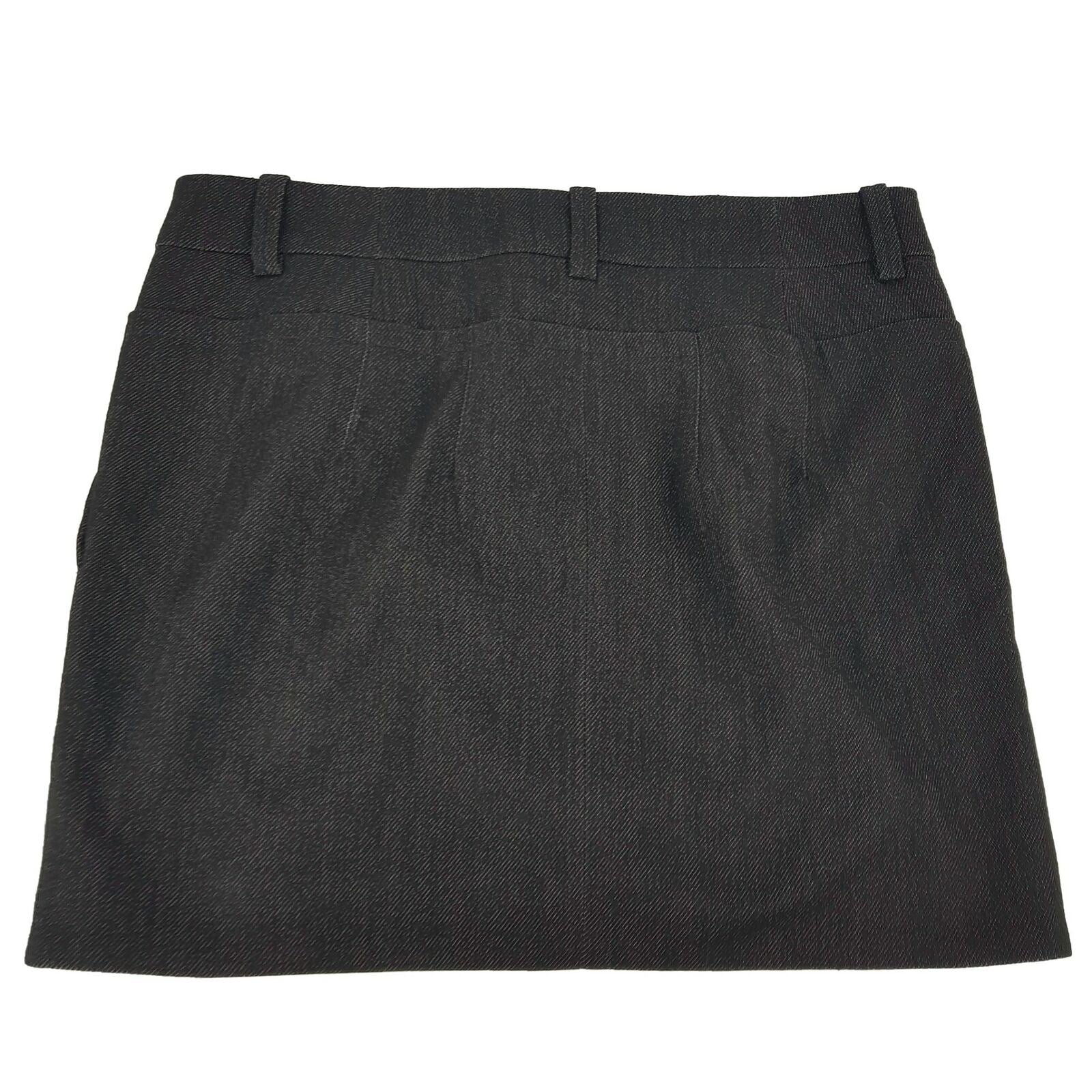 COUNTRY ROAD Casual Black Flecked Ladies Winter Mini Pleated Skirt Zip Fly Sz 14