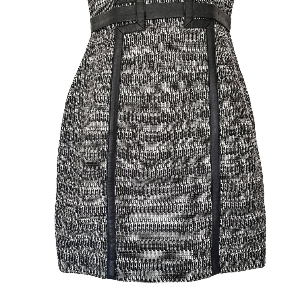 SEDUCE Black & Grey Knitted Dress Short Sleeve Ladies Office Corporate Work Wear
