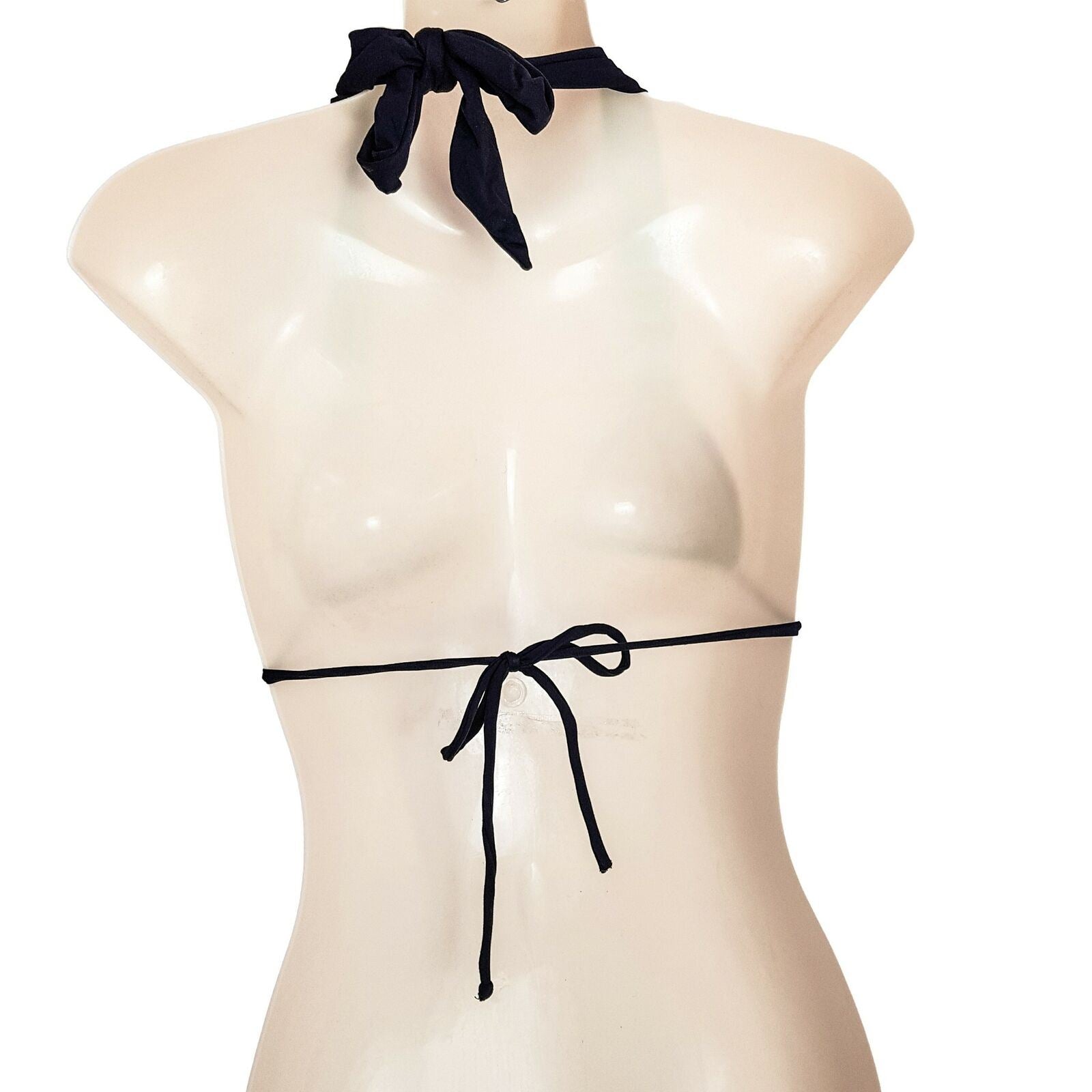 Chillies Halter Neck Triangle Bra Beach Swim Bikini Top Striped Colorful Buckle