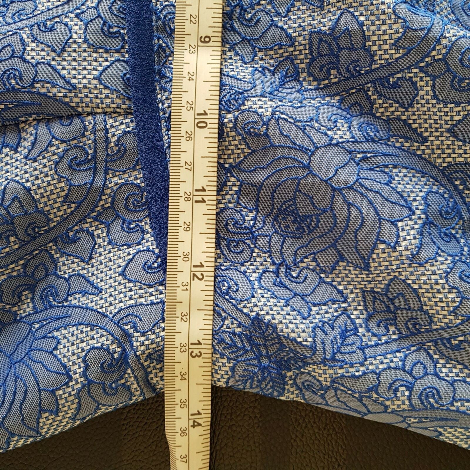 PAPER SCISSORS Women's Short Sleeve Embroidered Floral Sheath Dress Blue Size 8