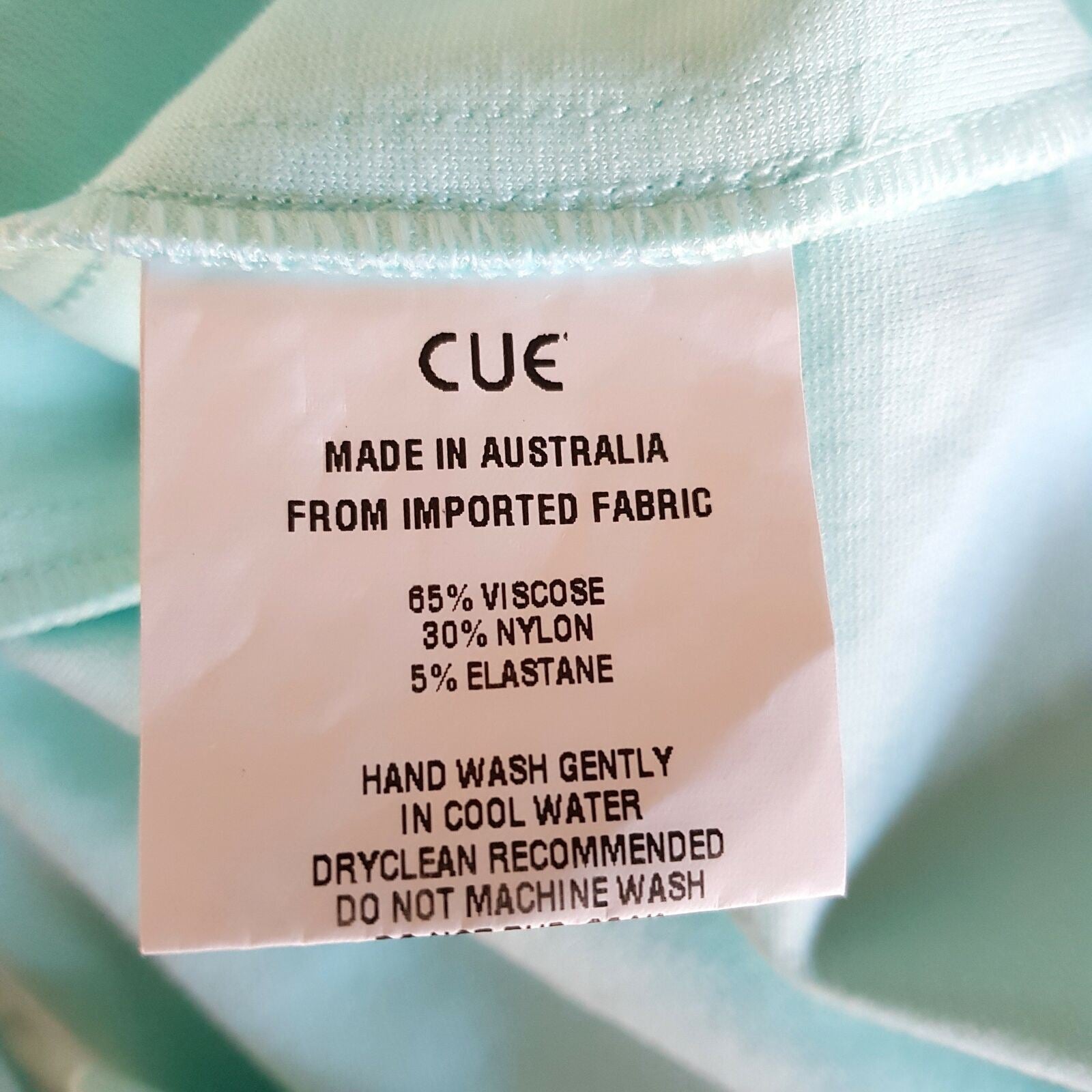 CUE Dress 10 Midi Light Blue Sleeveless V-Neck Peplum Sheath Workwear Officewear