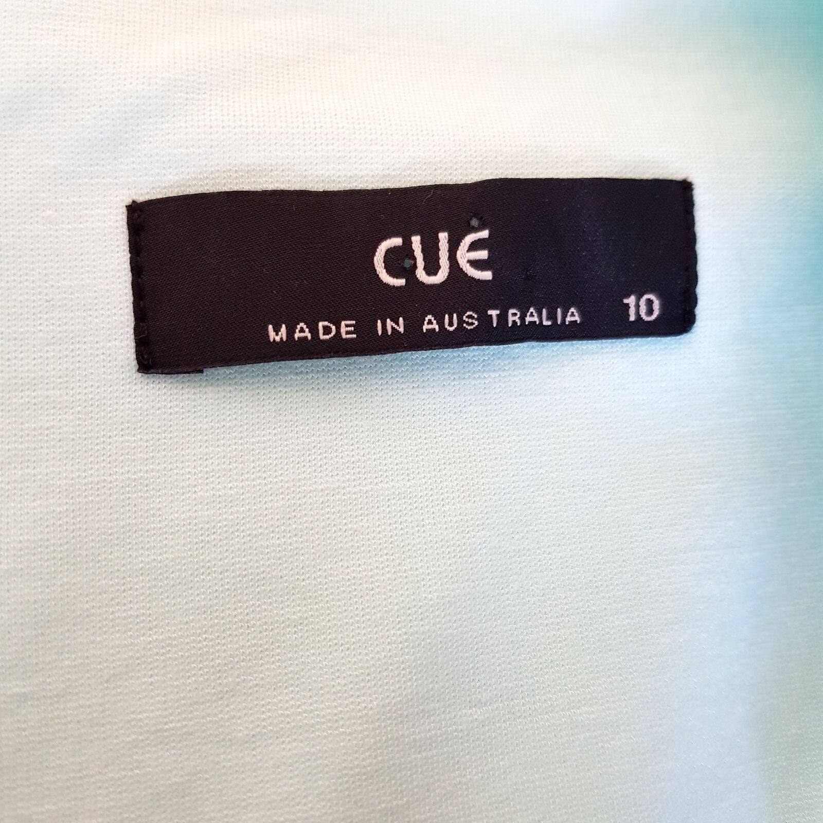 CUE Dress 10 Midi Light Blue Sleeveless V-Neck Peplum Sheath Workwear Officewear