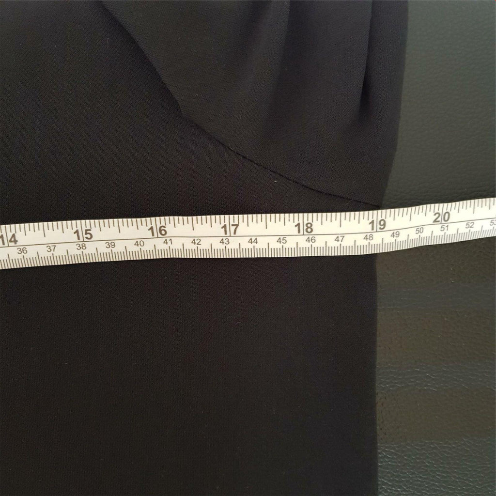 WAREHOUSE Black Casual Long Sleeve Women's Long Top Keyhole Back Sleeves Size 10