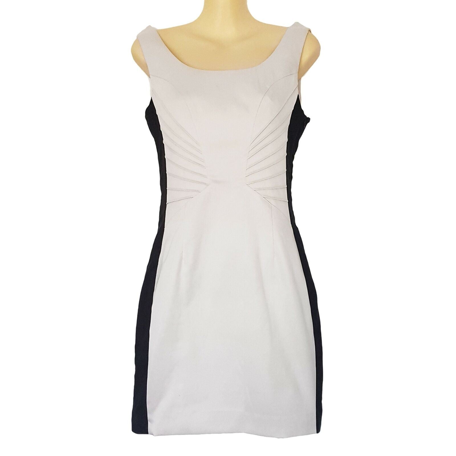 Temt White Bodycon Sleeveless Midi Dress Office Workwear Black Pencil Size 10 M