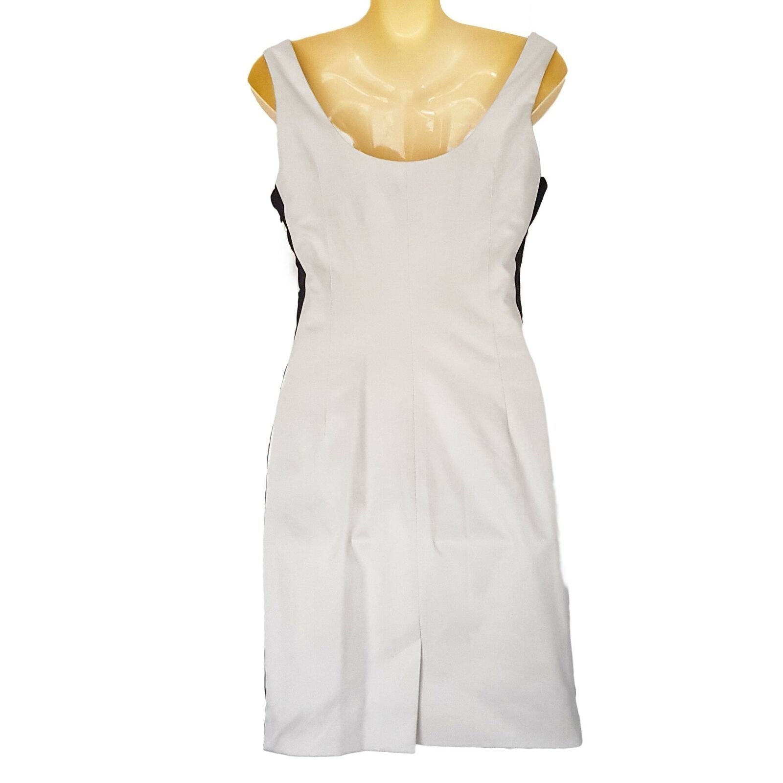 Temt White Bodycon Sleeveless Midi Dress Office Workwear Black Pencil Size 10 M