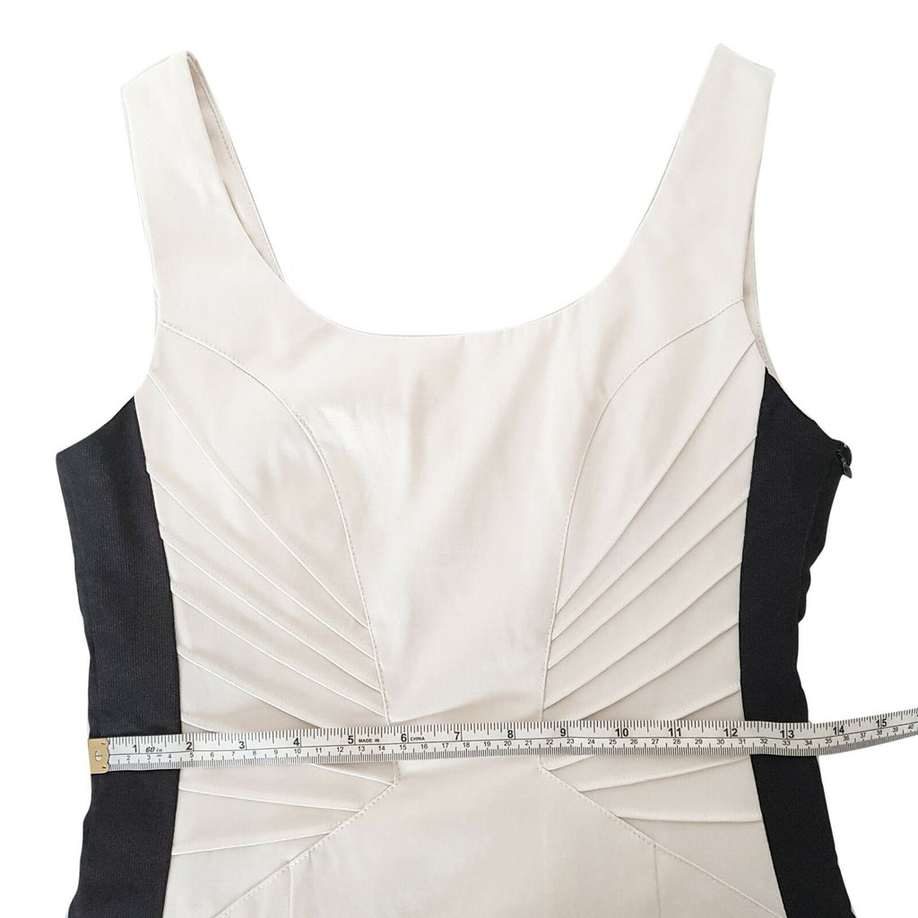Temt White Bodycon Sleeveless Midi Dress Office Workwear Black Pencil Size 10 M