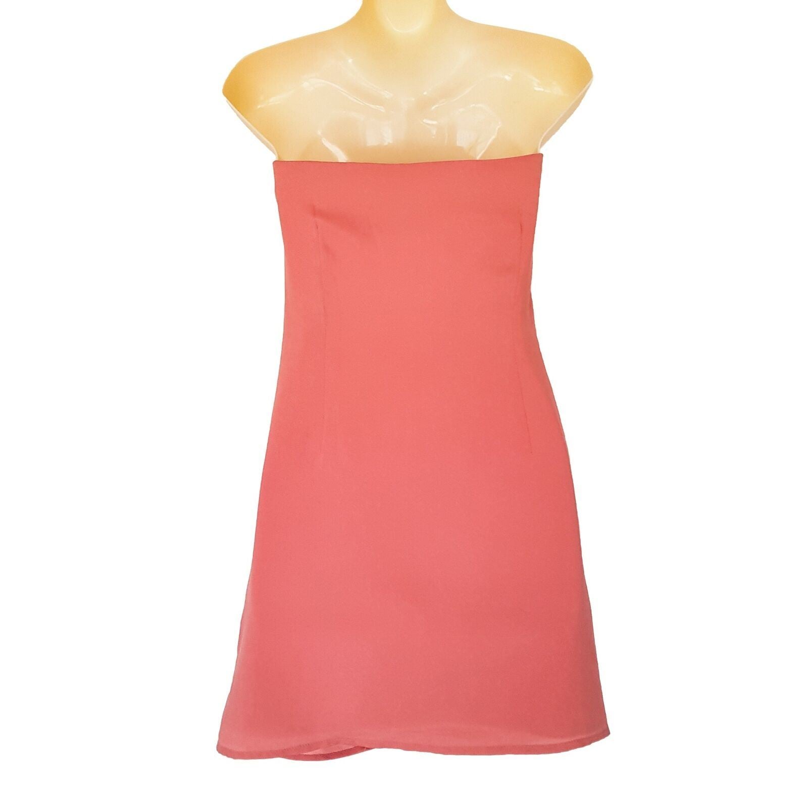 BARDOT Nude Pink Peach Salmon Women Cocktail Dress Sweetheart Party Strapless 8