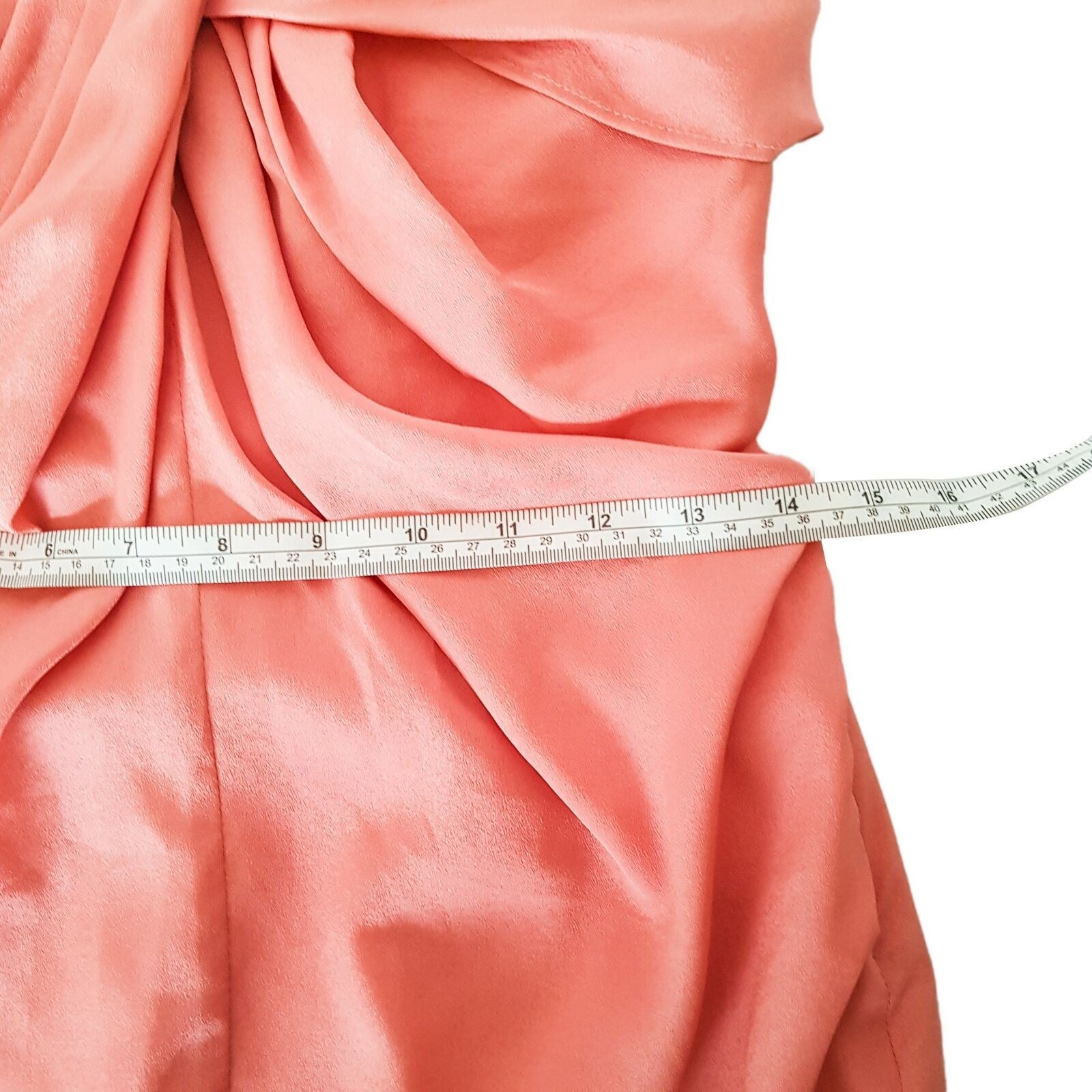 BARDOT Nude Pink Peach Salmon Women Cocktail Dress Sweetheart Party Strapless 8