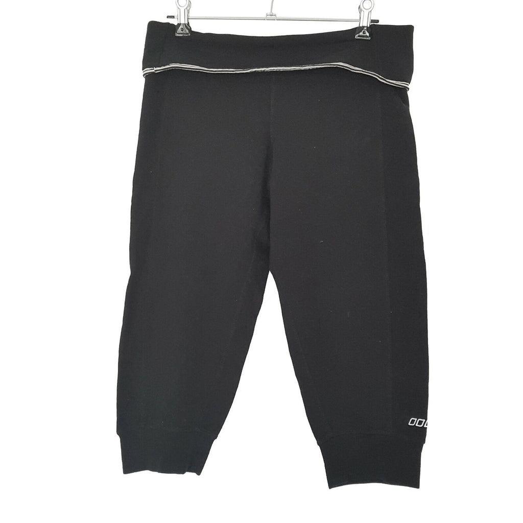 LORNA JANE Stretch Black Capri Trouser Elastic Waist Gym Dance Activewear Cotton