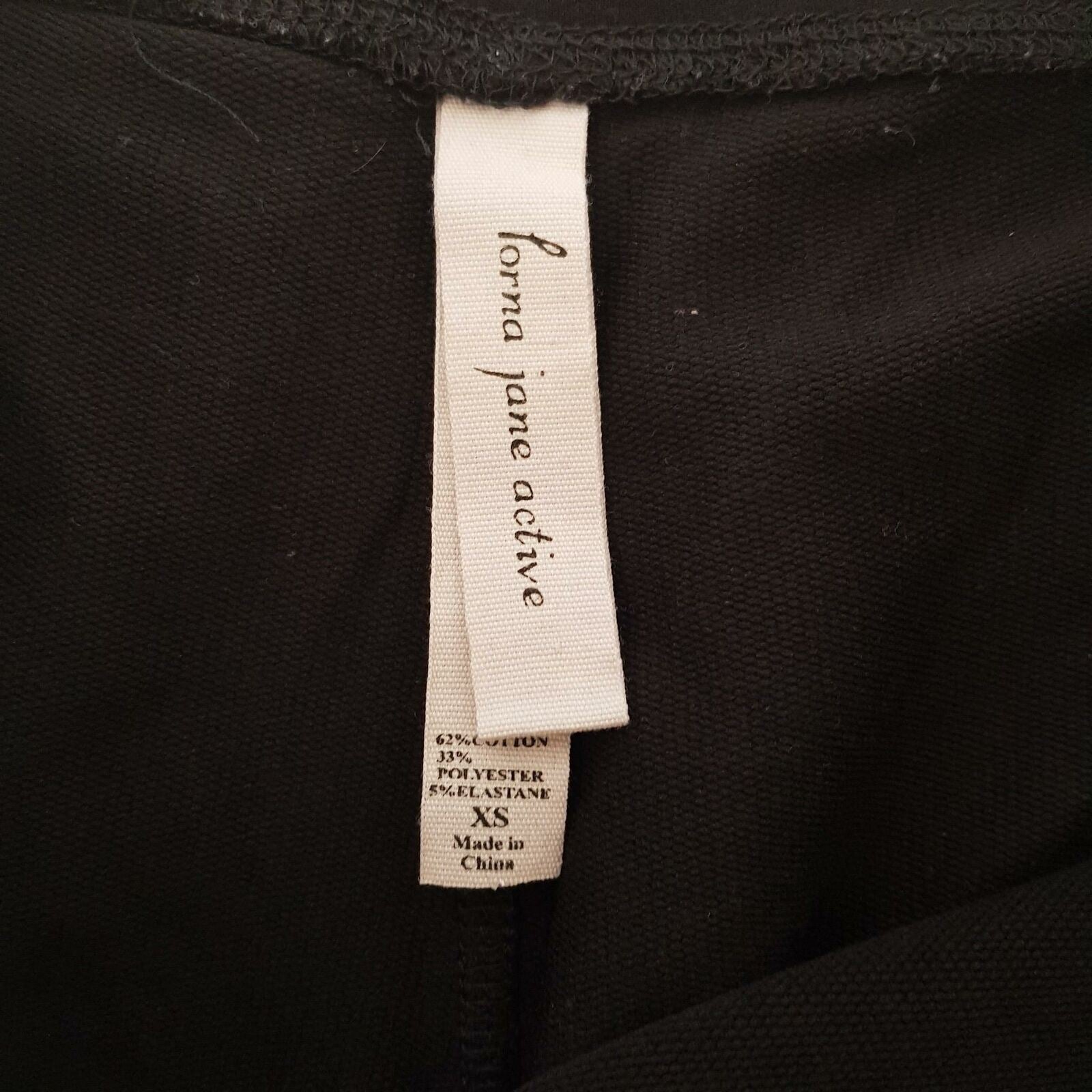 LORNA JANE Stretch Black Capri Trouser Elastic Waist Gym Dance Activewear Cotton