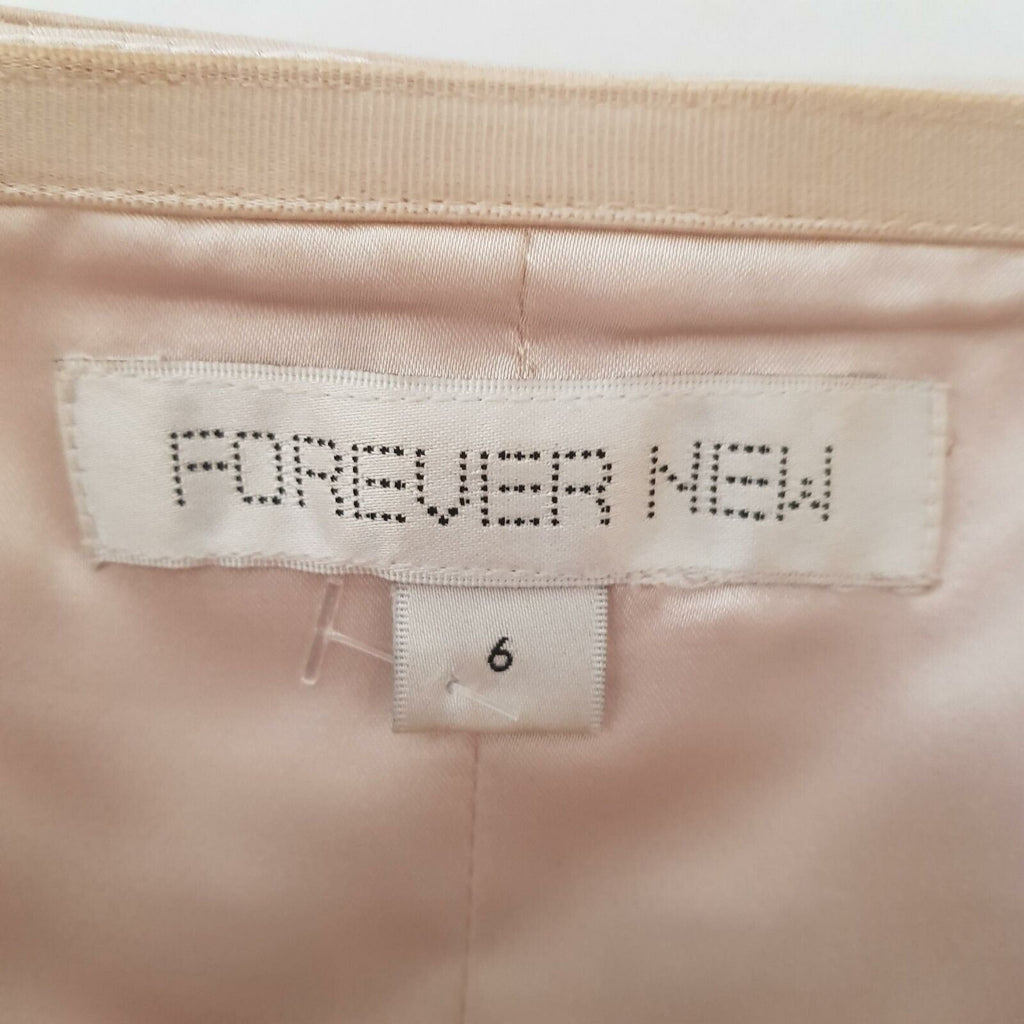 FOREVER NEW Beige Nude Lace Strapless A-Line Dress Layered Formal Cocktail Party