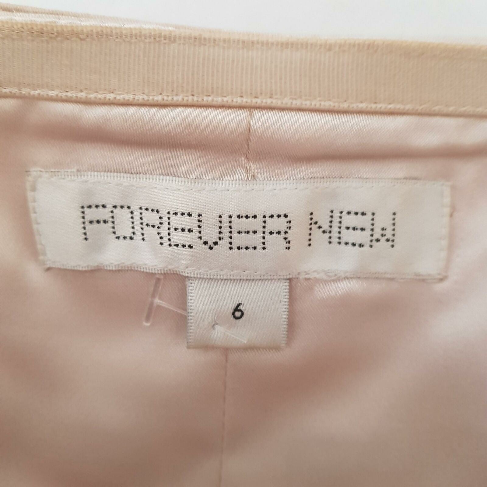 FOREVER NEW Beige Nude Lace Strapless A-Line Dress Layered Formal Cocktail Party