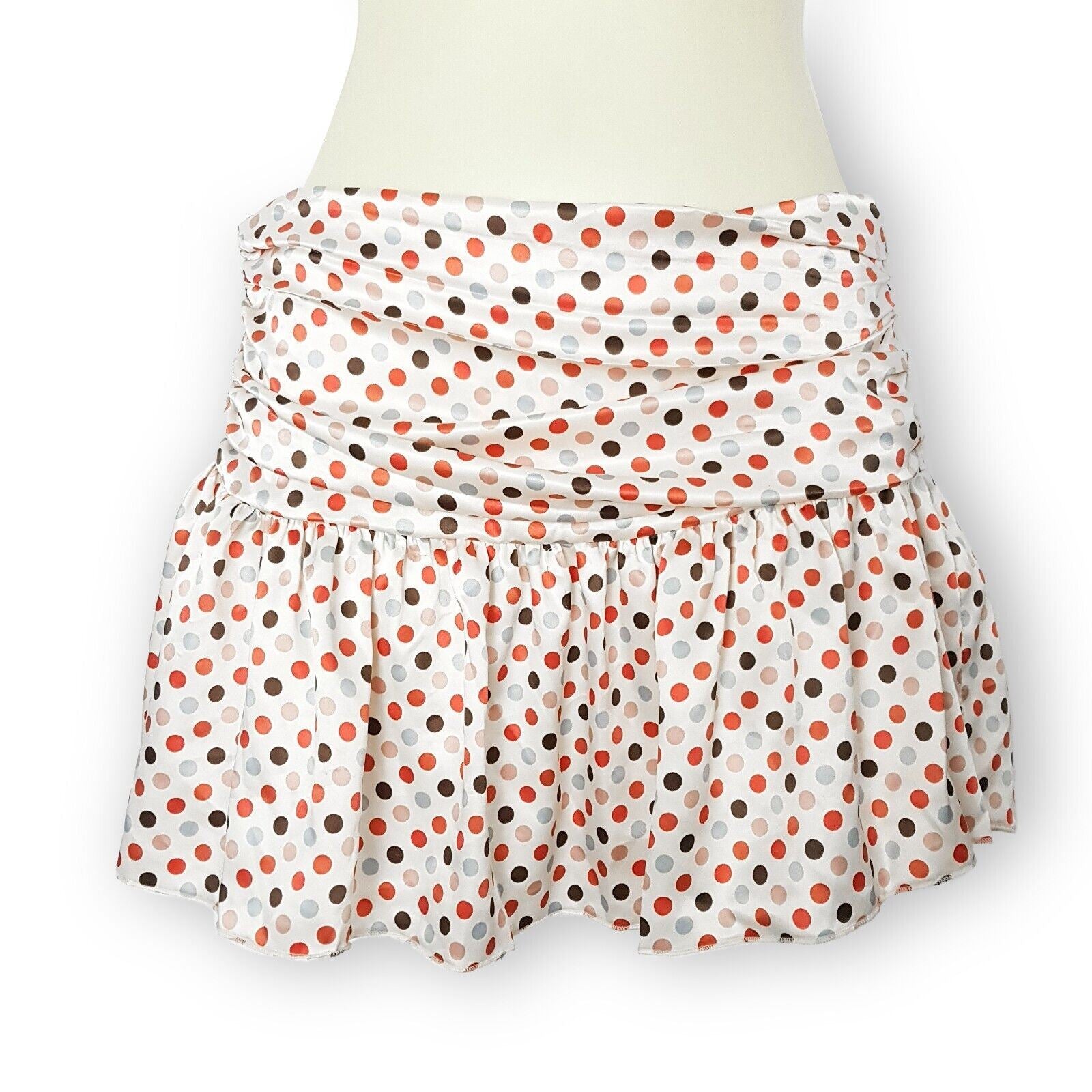 One Teaspoon Polka Dot Mini Skirt White Pink Purple Blue 6 XS Made in Australia