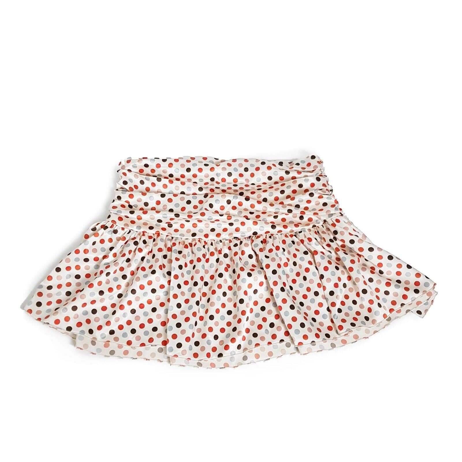 One Teaspoon Polka Dot Mini Skirt White Pink Purple Blue 6 XS Made in Australia