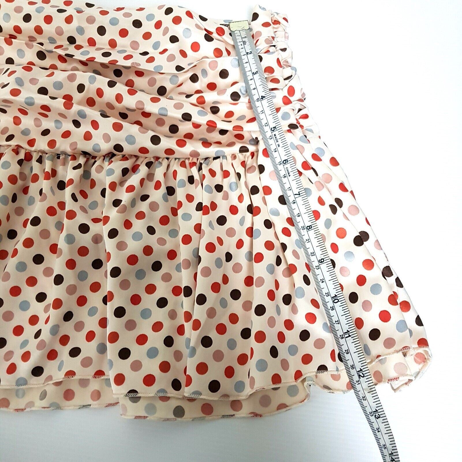 One Teaspoon Polka Dot Mini Skirt White Pink Purple Blue 6 XS Made in Australia