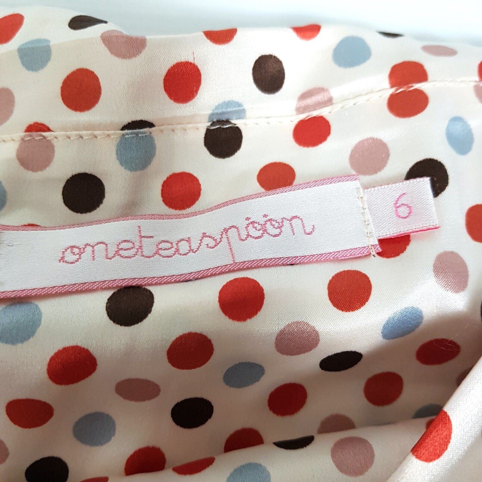 One Teaspoon Polka Dot Mini Skirt White Pink Purple Blue 6 XS Made in Australia