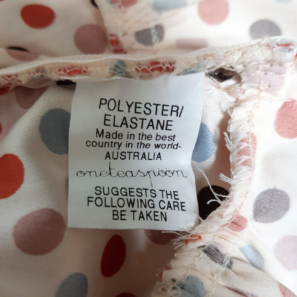 One Teaspoon Polka Dot Mini Skirt White Pink Purple Blue 6 XS Made in Australia
