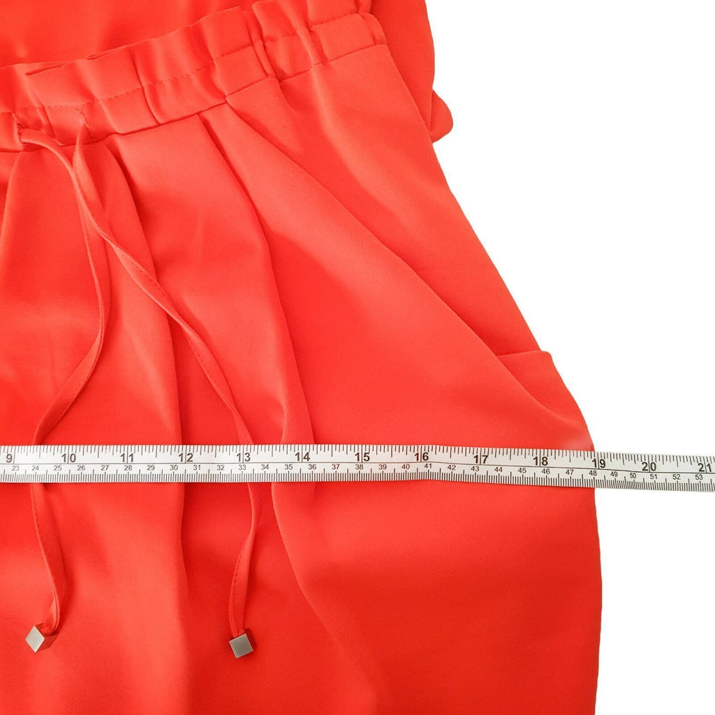 Sheike Bright Fluoro Orange Halter Sheath Dress Summer Party Cocktail Size 6 XS