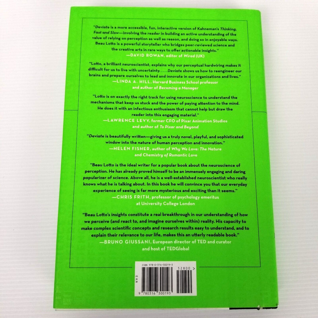 Deviate: The Science of Seeing Differently by R Beau Lotto (Hardback, 2017)