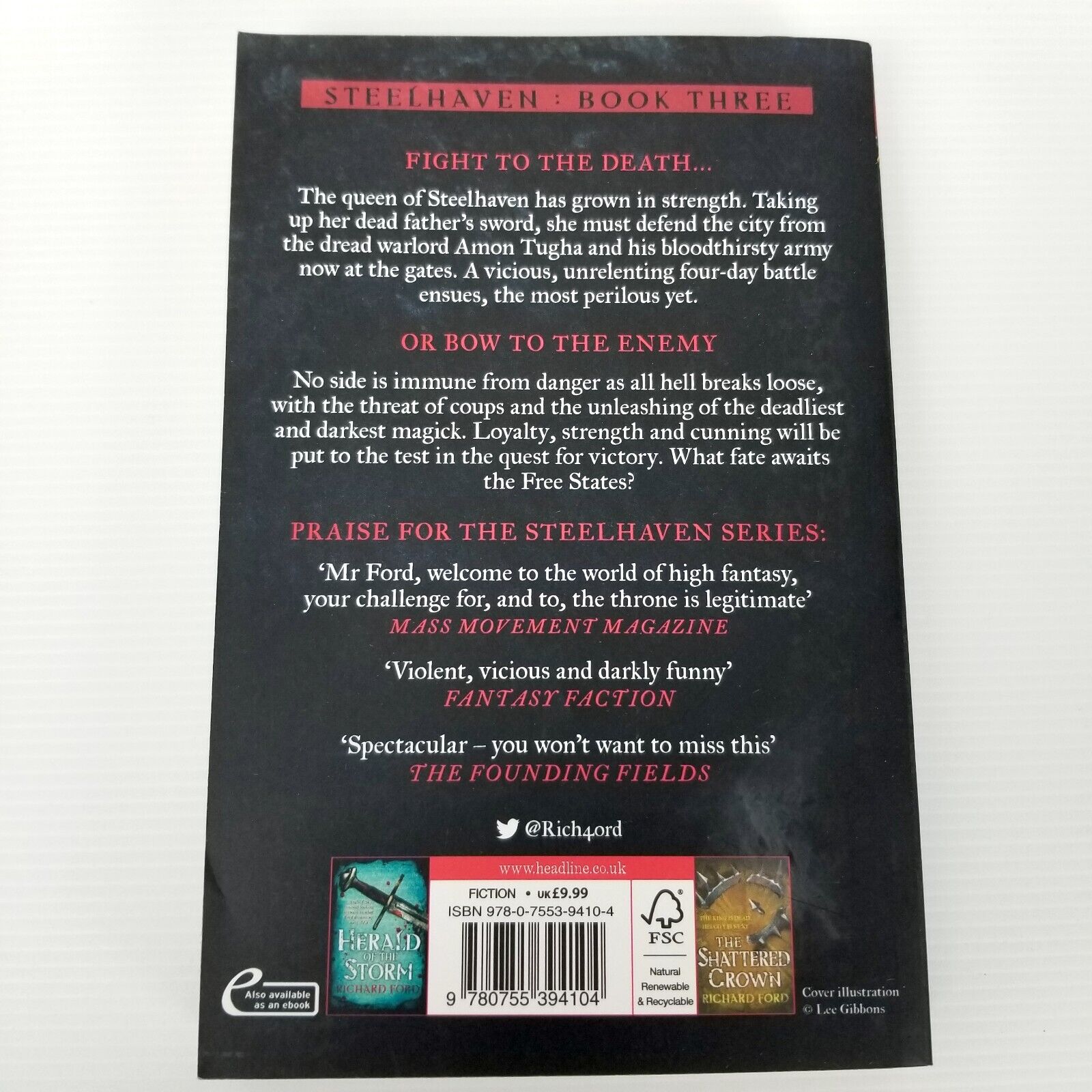 Lord of Ashes (Steelhaven: Book Three) by R. S. Ford (Paperback, 2015) Book New