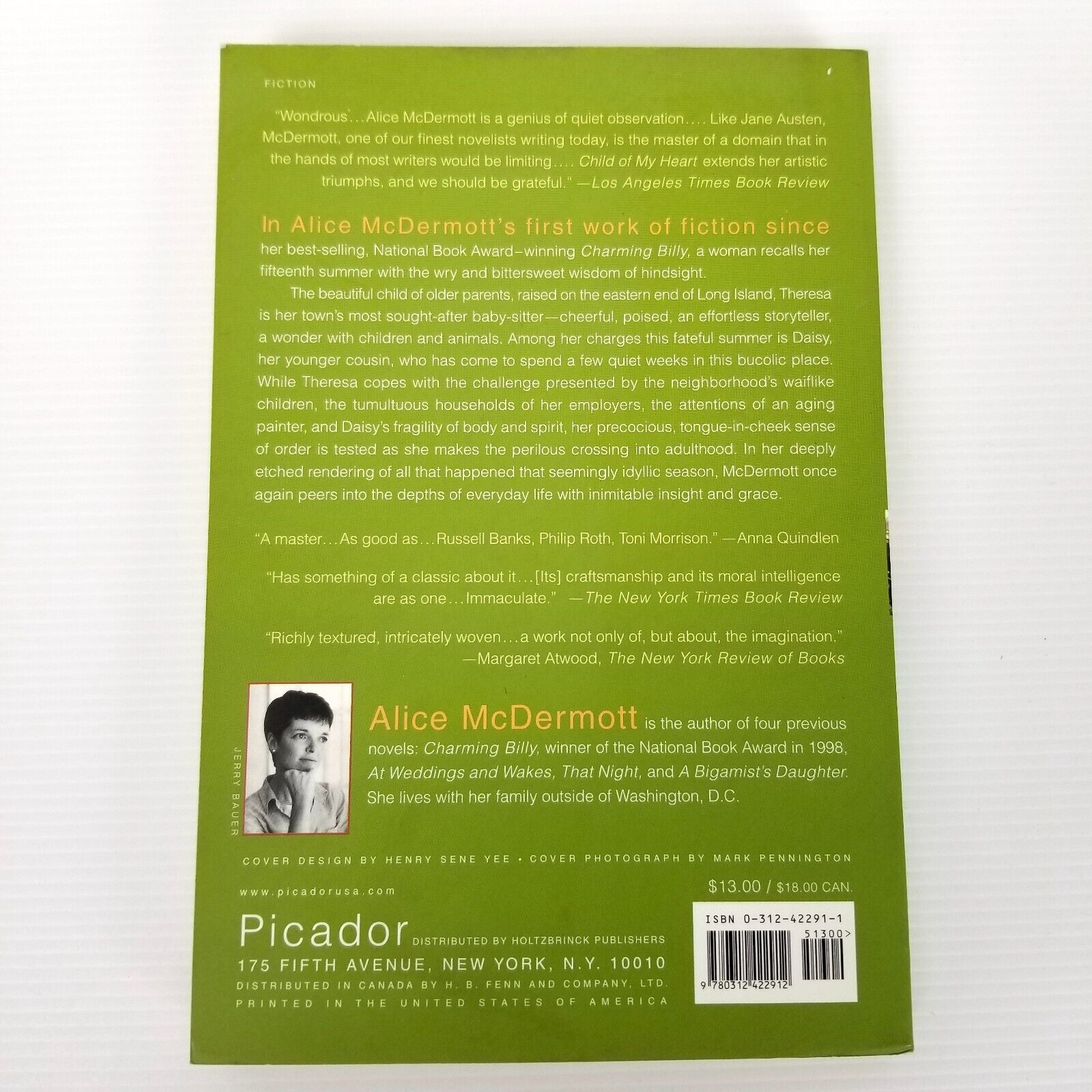 CHILD OF MY HEART - Alice McDermott (Paperback, 2003) Novel Fiction Book