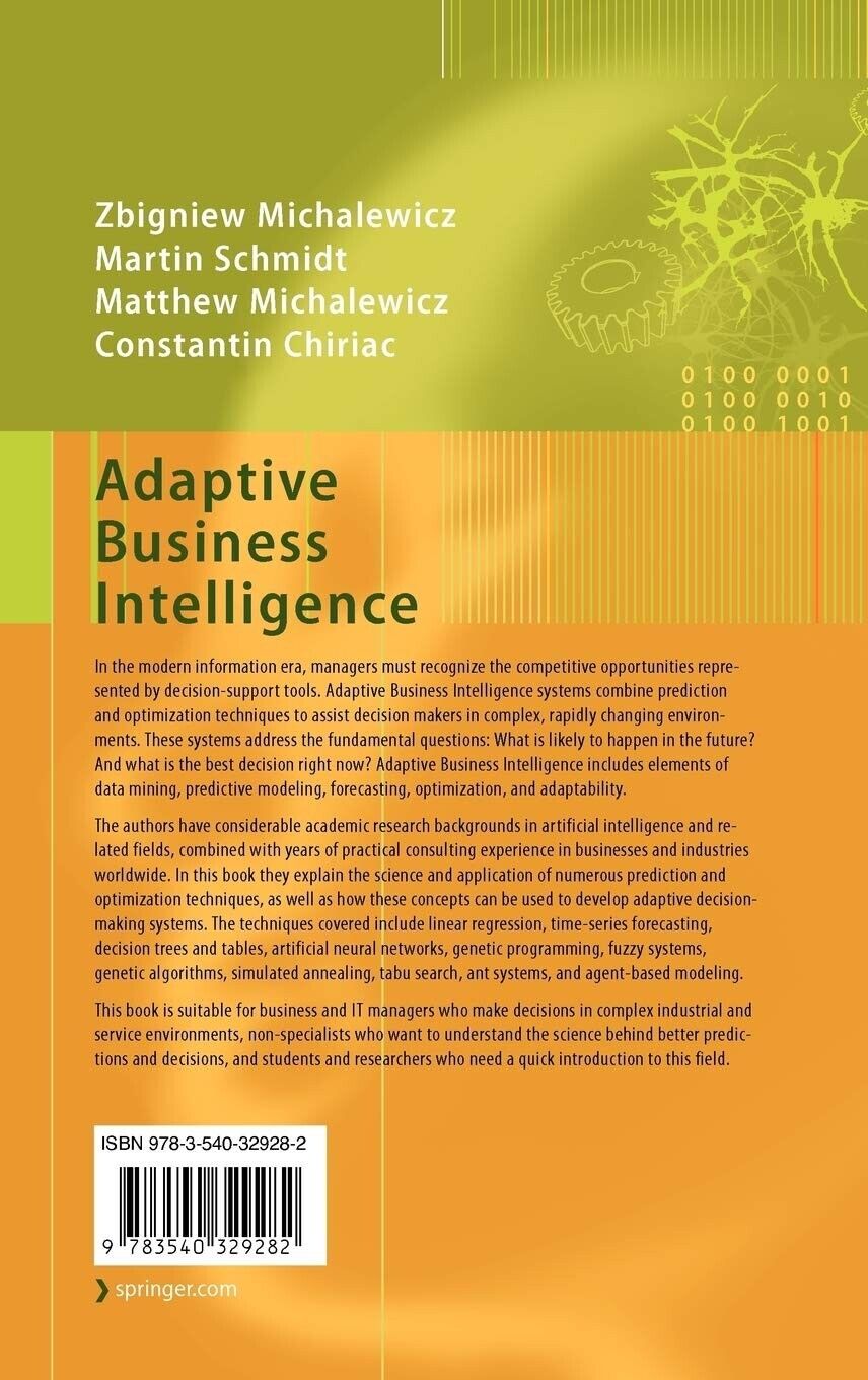 Adaptive Business Intelligence by Constantin Chiriac, Zbigniew Michalewicz Book