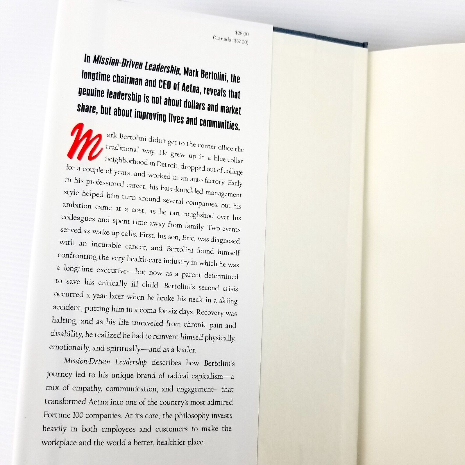 Mission-Driven Leadership: My Journey as a Radical Capitalist by Mark Bertolini