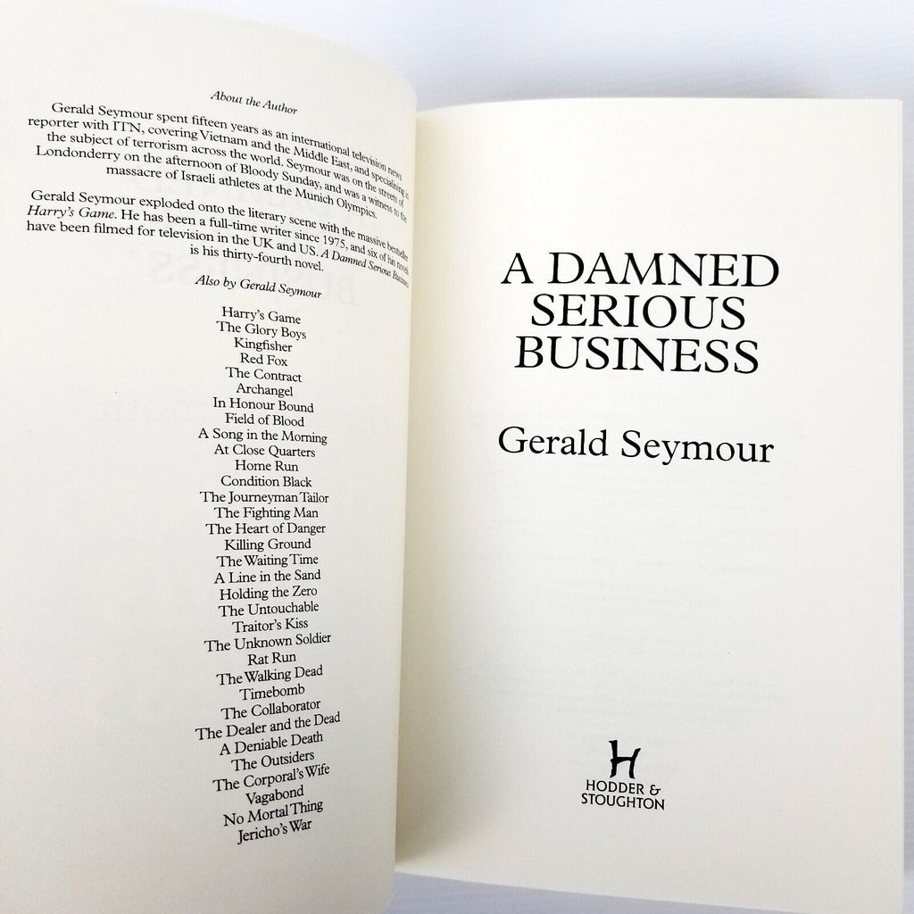 A Damned Serious Business by Gerald Seymour (Paperback, 2018) Fiction Novel Book