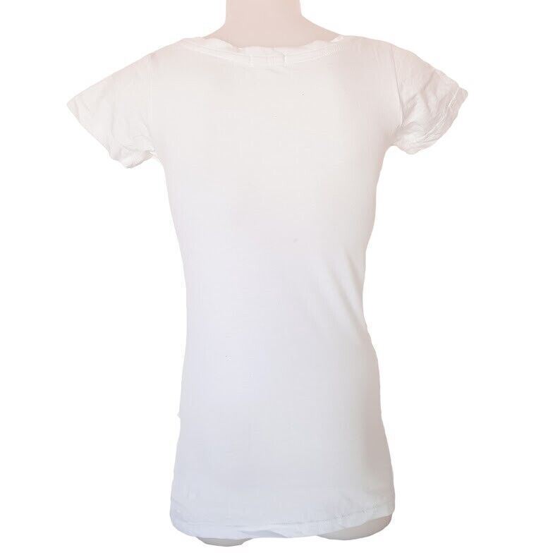 PRETTY BIRD White Short Sleeves Motivational Imagine Inspire T-Shirt Ladies Tee