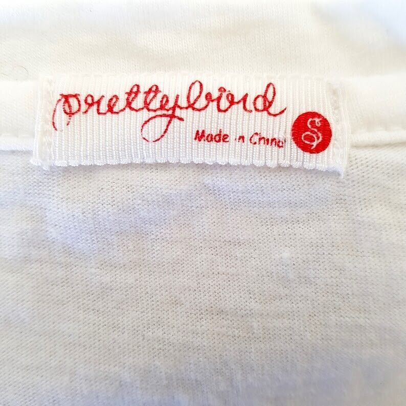 PRETTY BIRD White Short Sleeves Motivational Imagine Inspire T-Shirt Ladies Tee