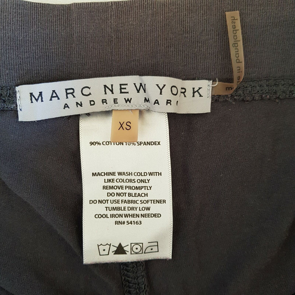 MARC NEW YORK Women's Grey Leggings Yoga Running Gym Sports Wear Cropped 7/8 3/4