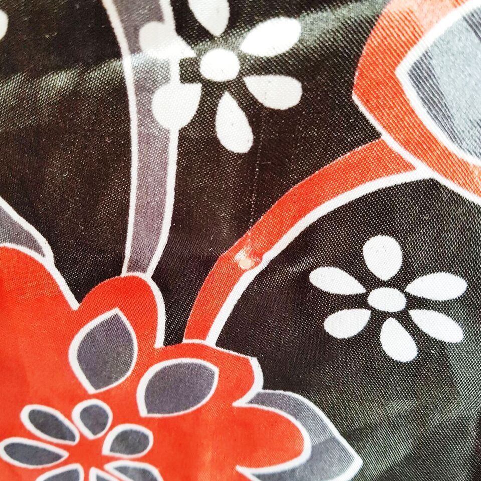 Red-Black Floral Japanese Bathrobe Dressing Morning Gown Ladies Sexy Lingerie
