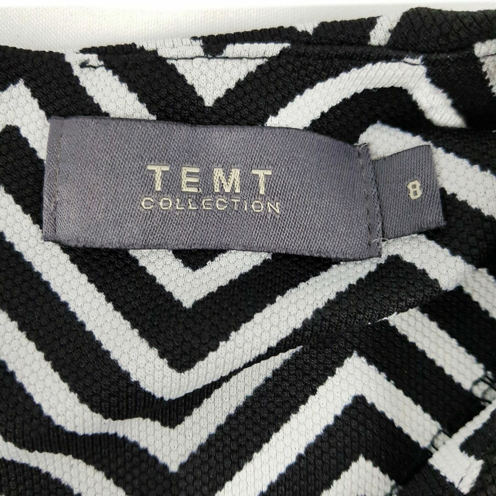 TEMT Black White Zigzag Print Women Business Office Work Wear Ladies Top Blouse
