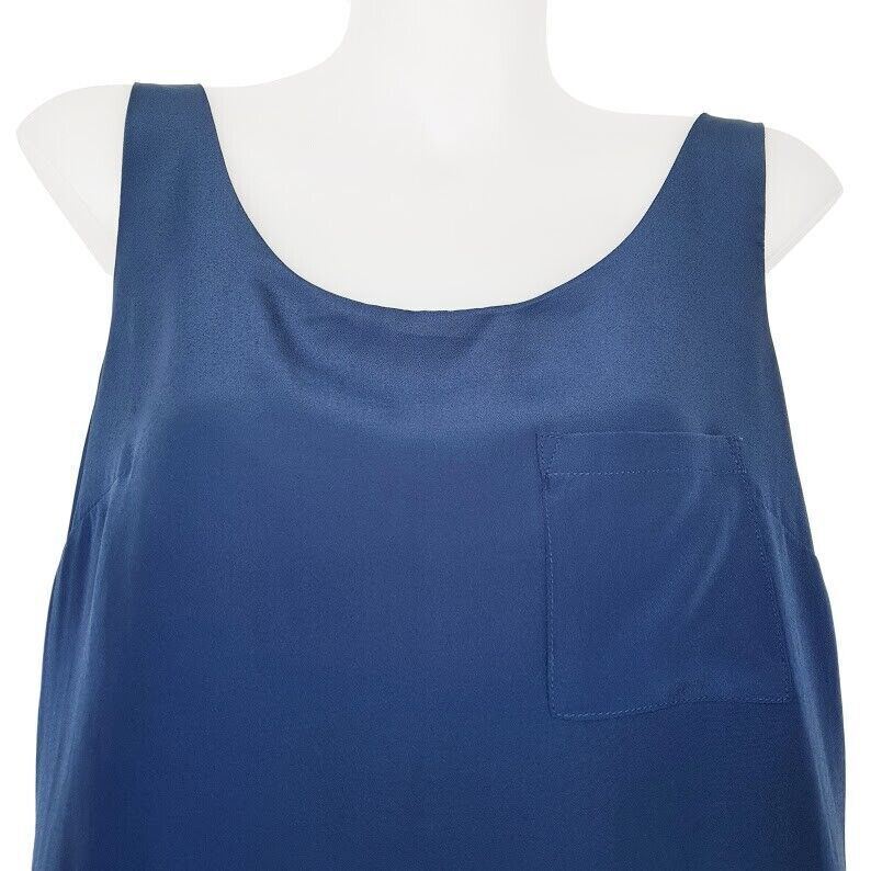 JEANSWEST Blue Sleeveless Formal Casual Top Summer Travel Ladies Wear Blouse