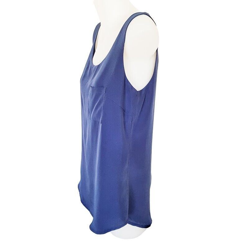 JEANSWEST Blue Sleeveless Formal Casual Top Summer Travel Ladies Wear Blouse