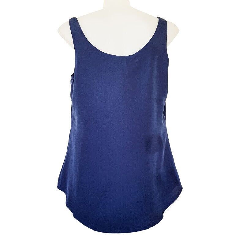 JEANSWEST Blue Sleeveless Formal Casual Top Summer Travel Ladies Wear Blouse