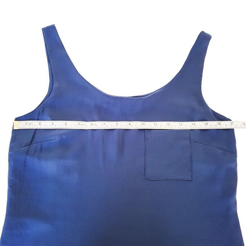 JEANSWEST Blue Sleeveless Formal Casual Top Summer Travel Ladies Wear Blouse