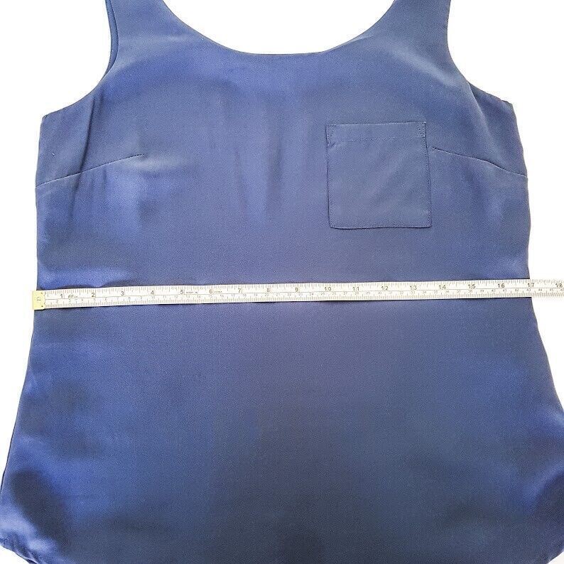 JEANSWEST Blue Sleeveless Formal Casual Top Summer Travel Ladies Wear Blouse