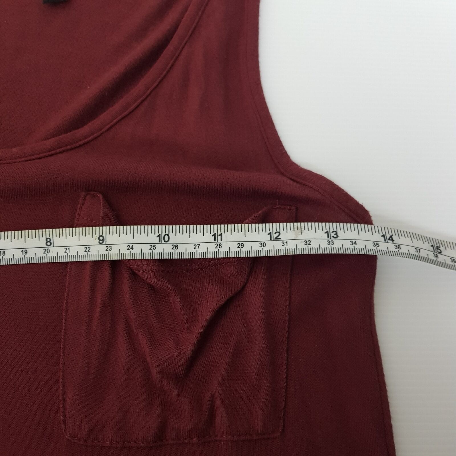Miss Shop Casual Burgundy Maroon Red Sleeveless Womens Racerback Long Tank Top 8