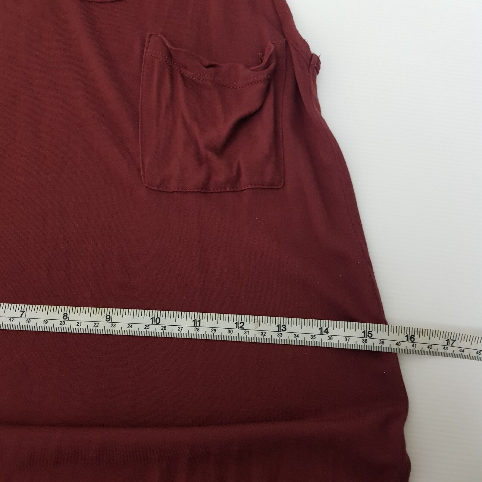 Miss Shop Casual Burgundy Maroon Red Sleeveless Womens Racerback Long Tank Top 8