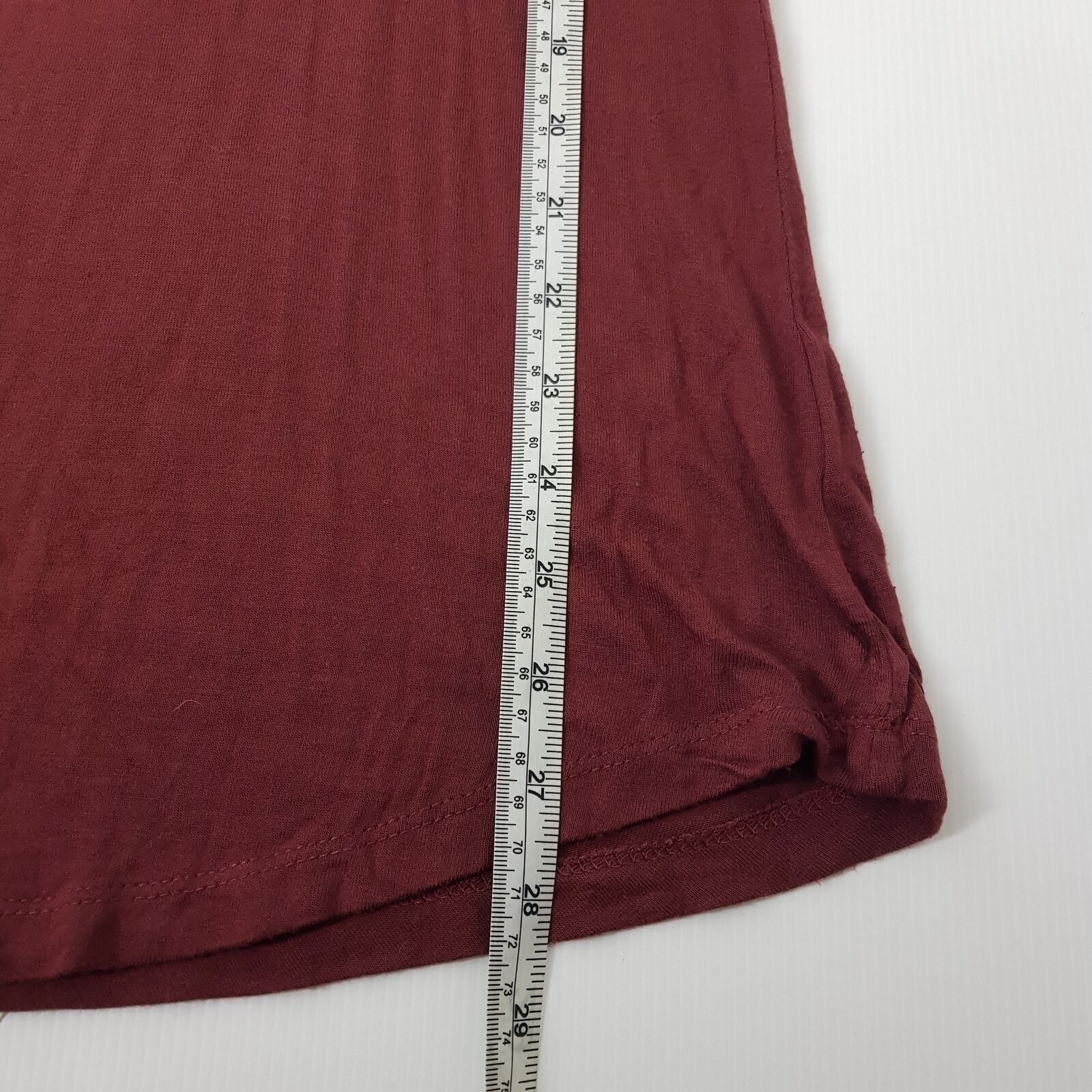 Miss Shop Casual Burgundy Maroon Red Sleeveless Womens Racerback Long Tank Top 8