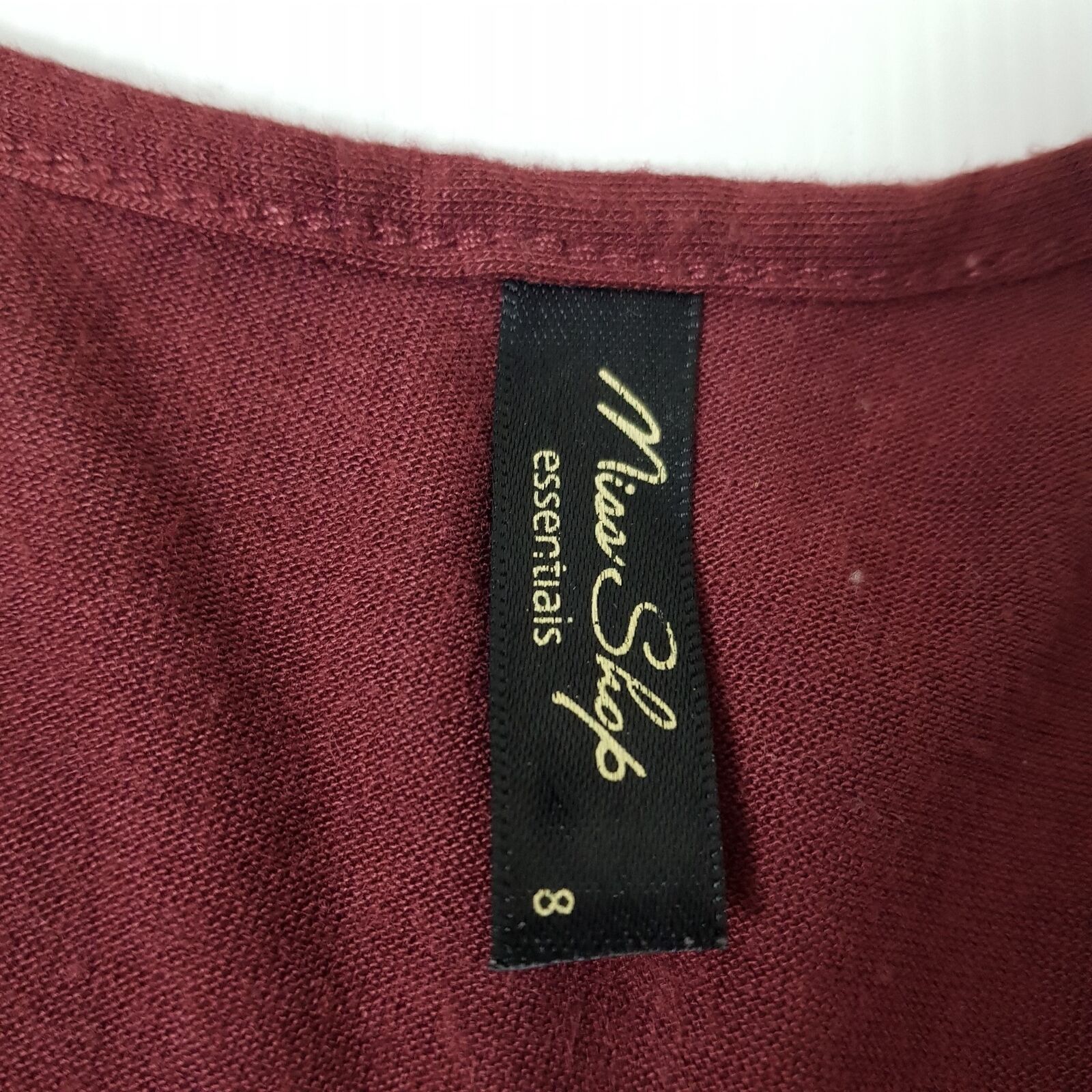 Miss Shop Casual Burgundy Maroon Red Sleeveless Womens Racerback Long Tank Top 8